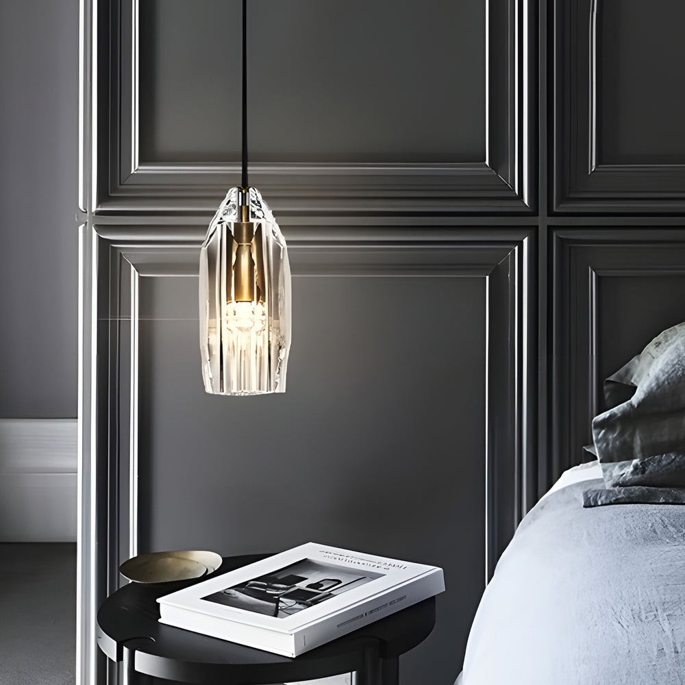 Geometrisk Taklampa med Kristallaccenter