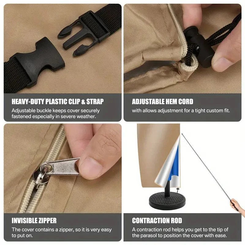Parasolöverdrag - Vattentätt Utomhusöverdrag - Trädgårdstillbehör