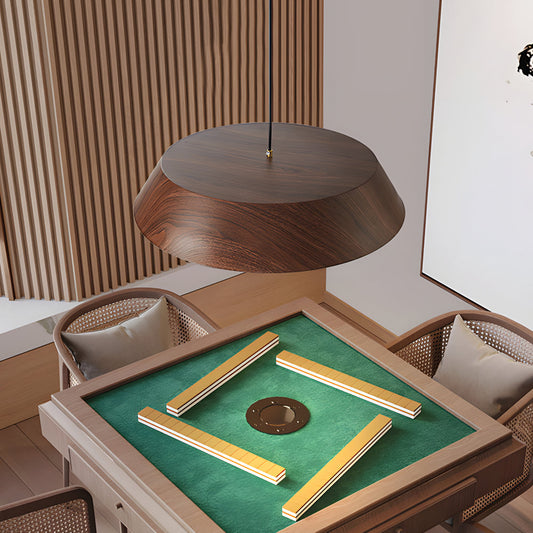 Rund Trä Japansk Stil LED Hänglampa