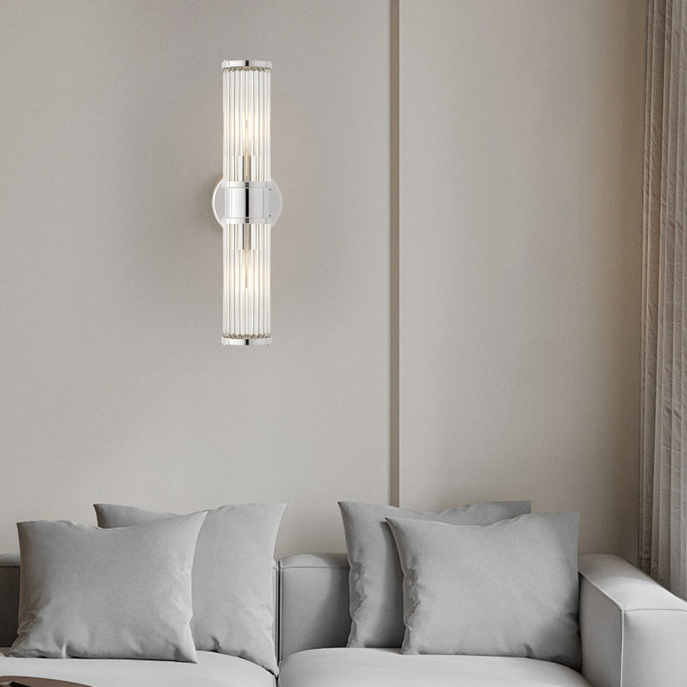 1/2-Lights Modern Vägglampa med Cylindrisk Glas