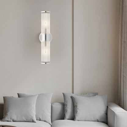 1/2-Lights Modern Vägglampa med Cylindrisk Glas