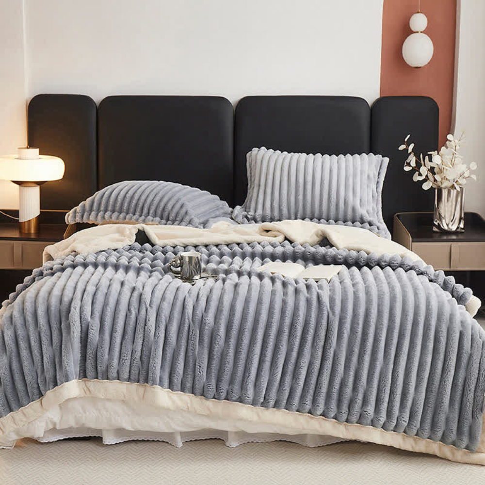 Mjukt Falskt pälsfleecefilt