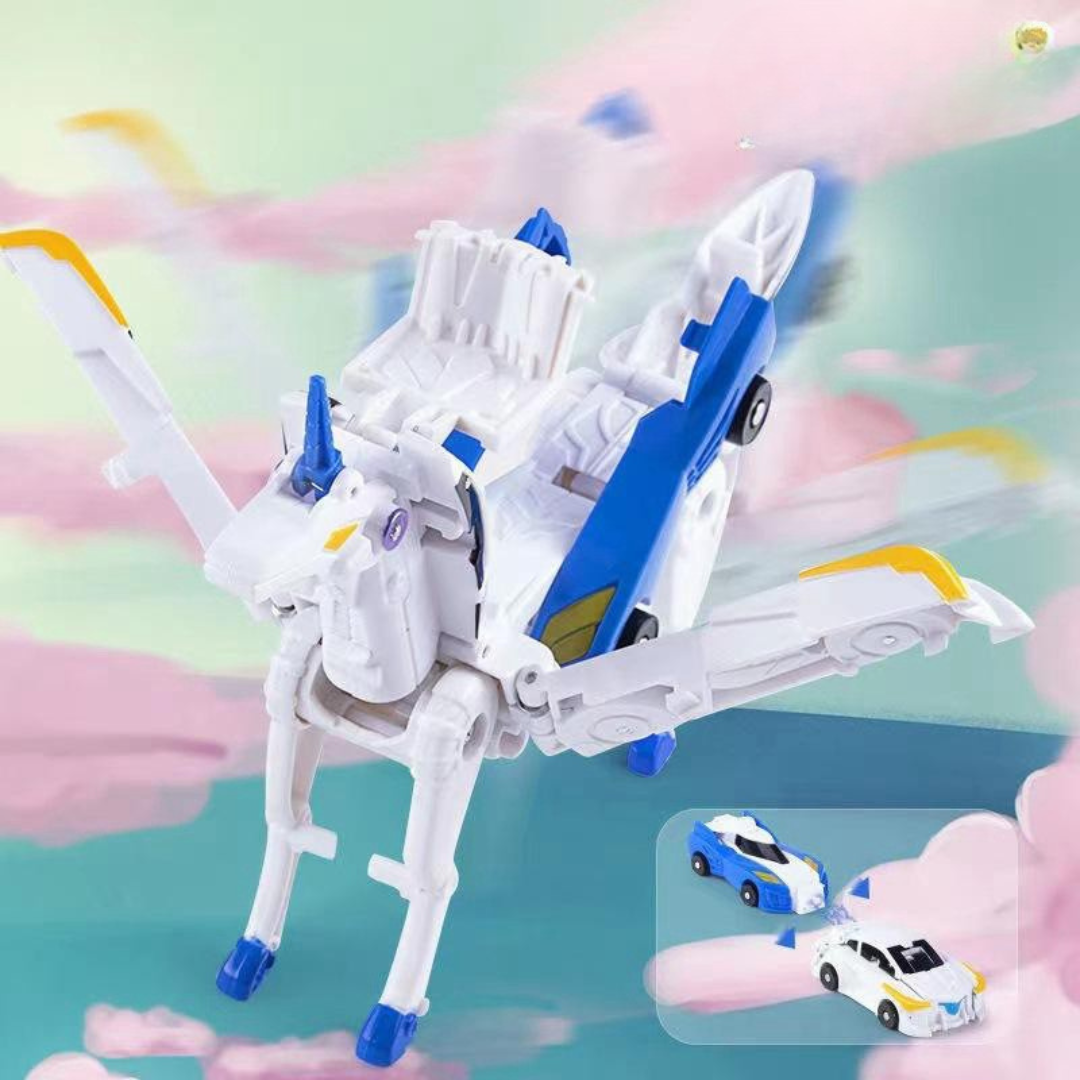 Magnetiska enhörning transformerande bilar