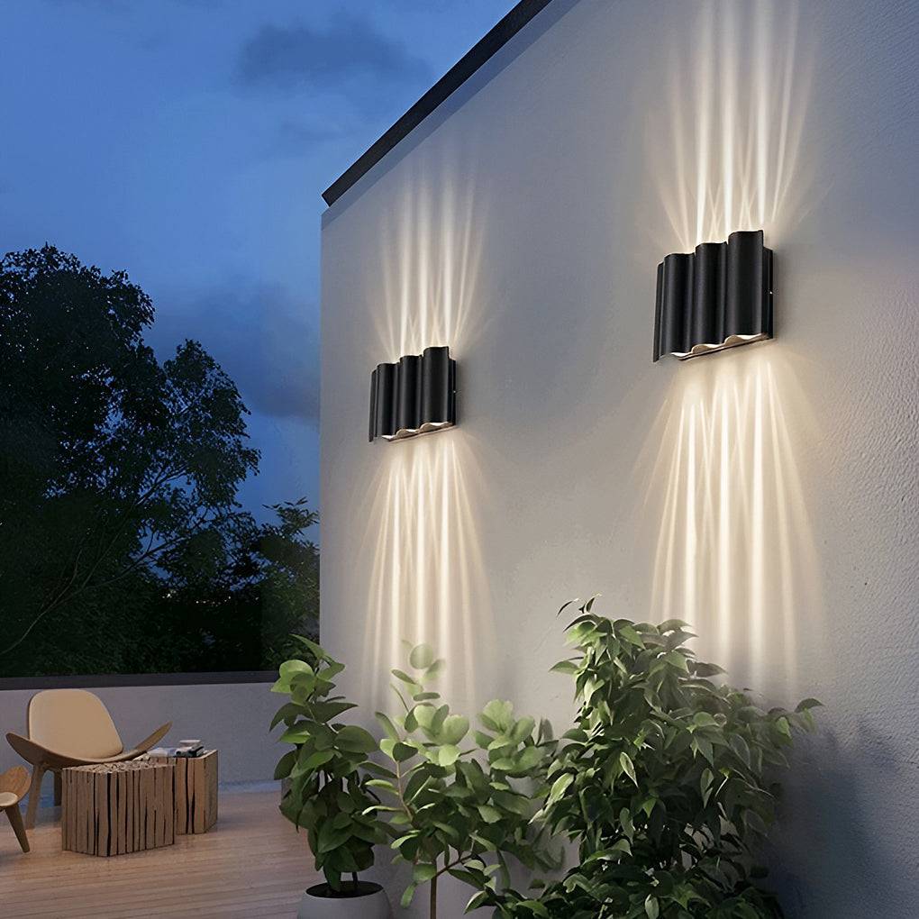 LED Vägglampa Utomhus Modern Svart Väggarmatur