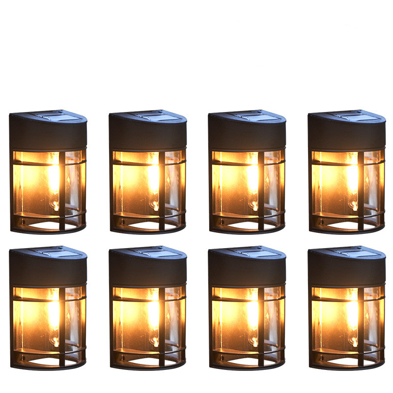 Utomhusvägglampa med glas och galler – LED trädgår belysning, väderbeständig för terrass & balkong