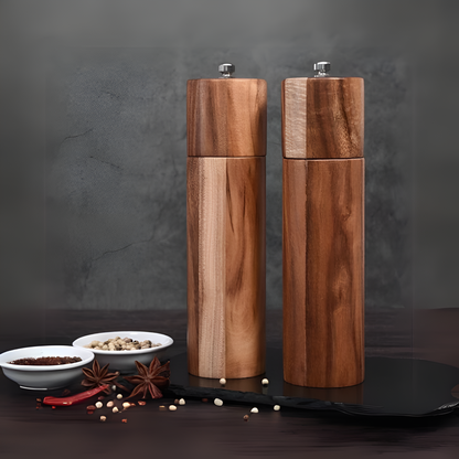Minimalist Wooden Spice Mills