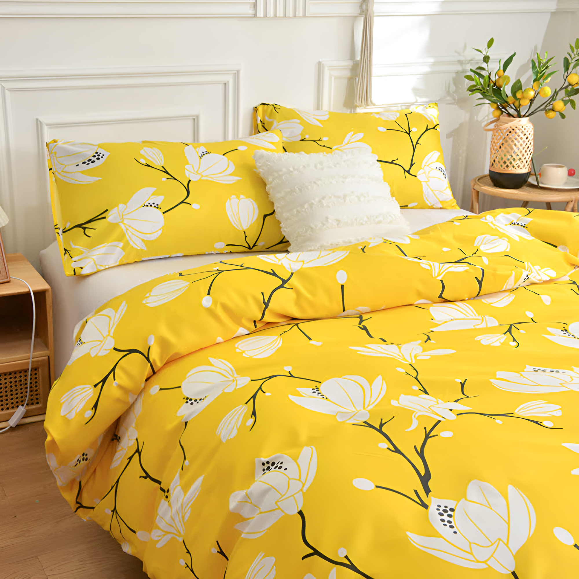 Yellow Blossom | 3 delar Duntäckeset