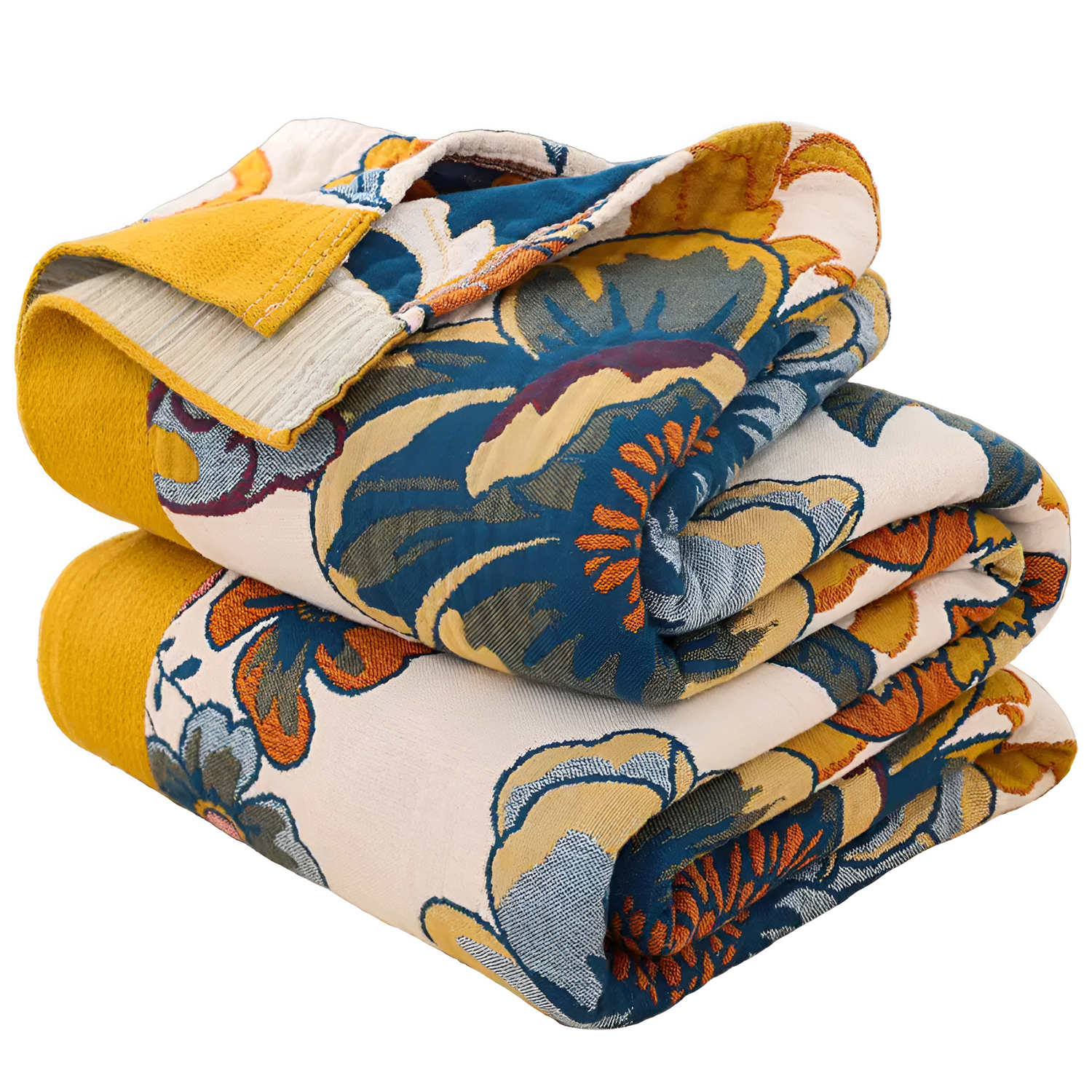 Mjuk Vändbar Blommig Filt