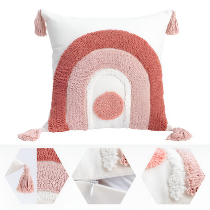 Färgad Broderad Boho Kuddeöverdrag