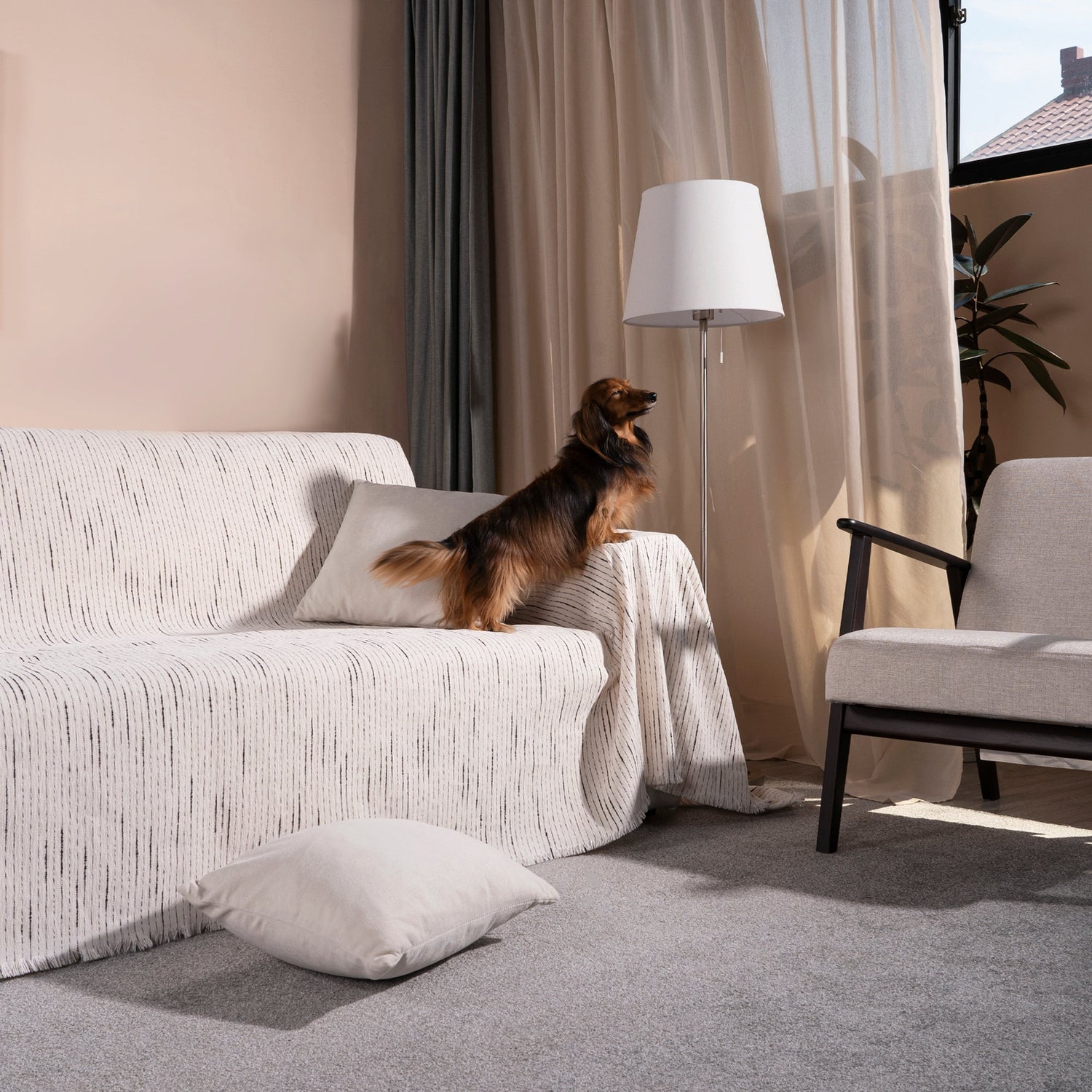 Jacquard Chenille Sofföverdrag - Modernt, Stiligt &amp; Hållbart Soffskydd