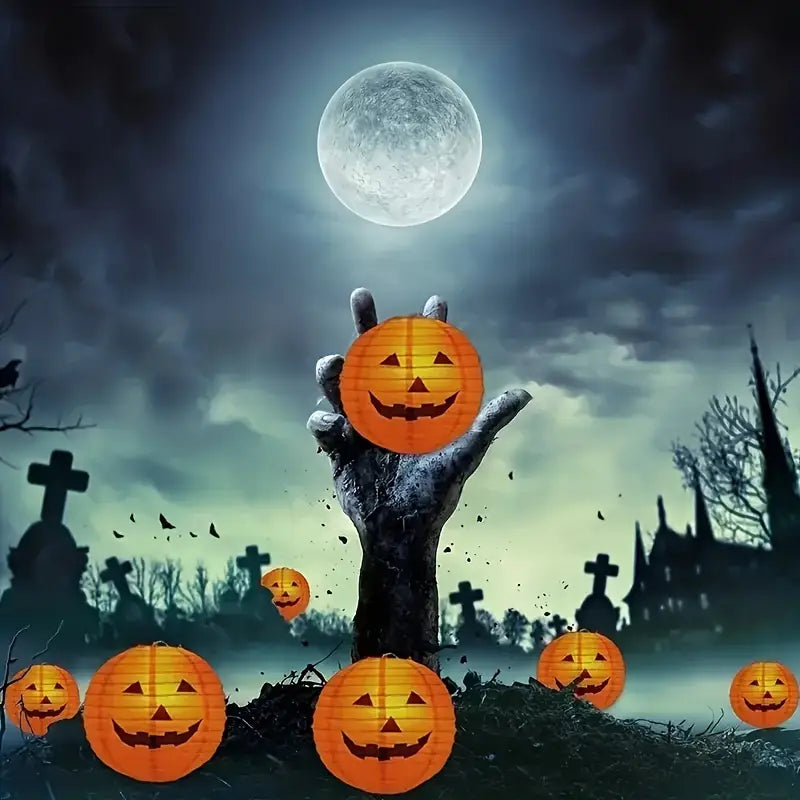 Halloween Papperslyktor – Pumpa-dekoration för trädgård, terrass och fest