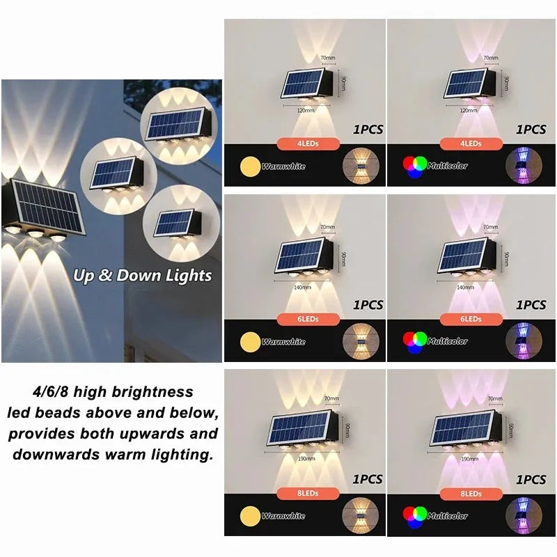 Solenergidriven Vägglampa – Energibesparande Utomhus LED-lampa