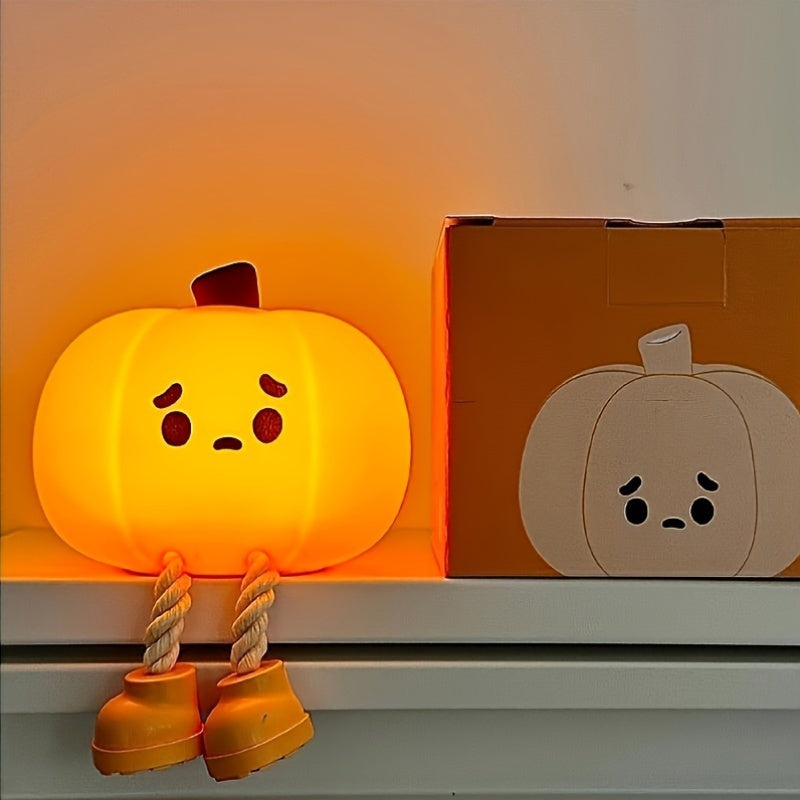 PumpkinGlow - USB-Uppladdningsbar LED-Pumpa Nattlampa