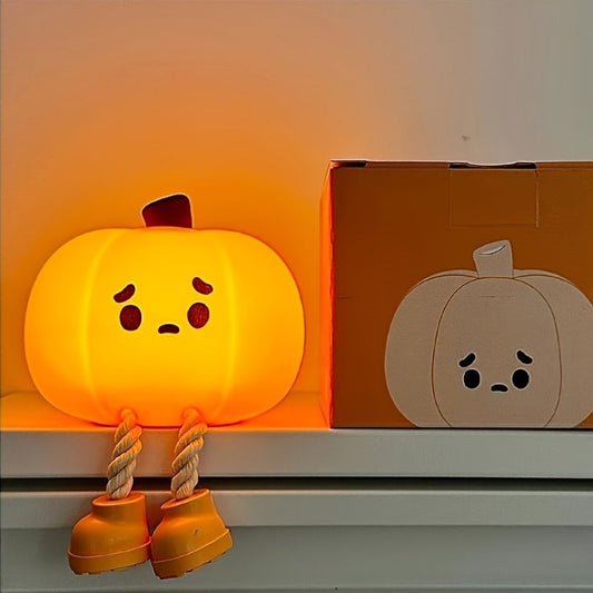 PumpkinGlow - USB-Uppladdningsbar LED-Pumpa Nattlampa