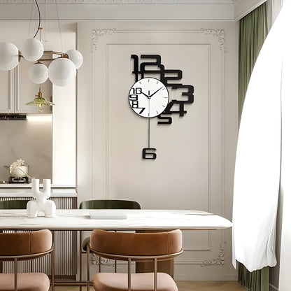 DecoDigits klocka - Modern minimalistisk tyst väggklocka