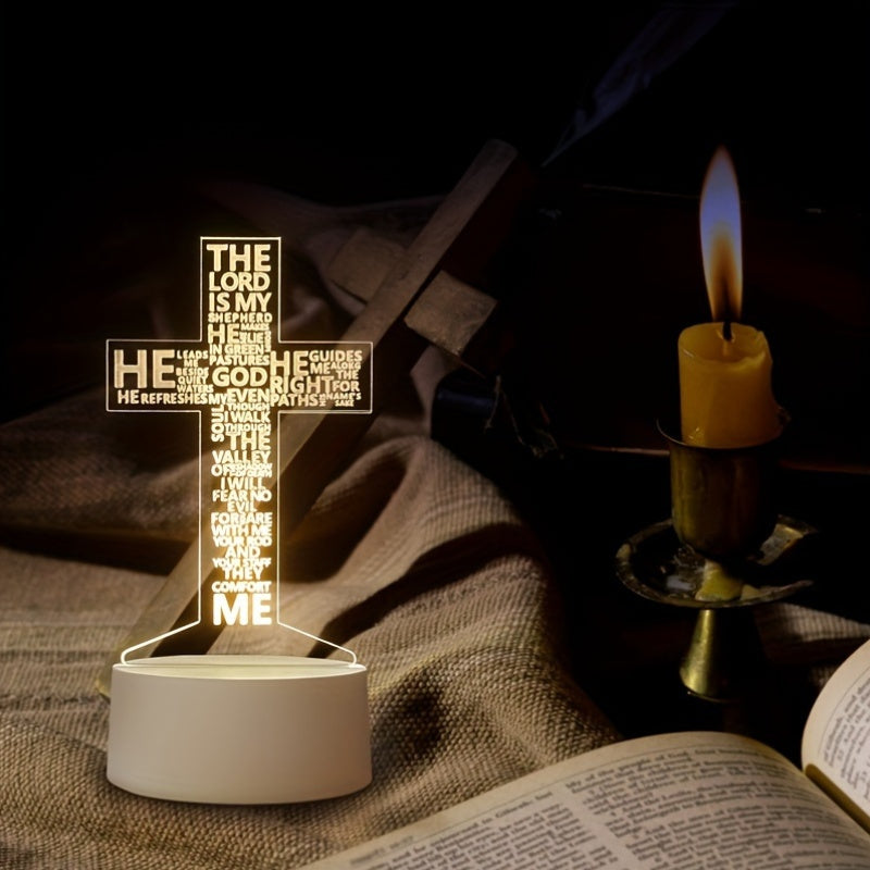 KruisLicht - 3D LED Nattlampa Akryl USB-driven