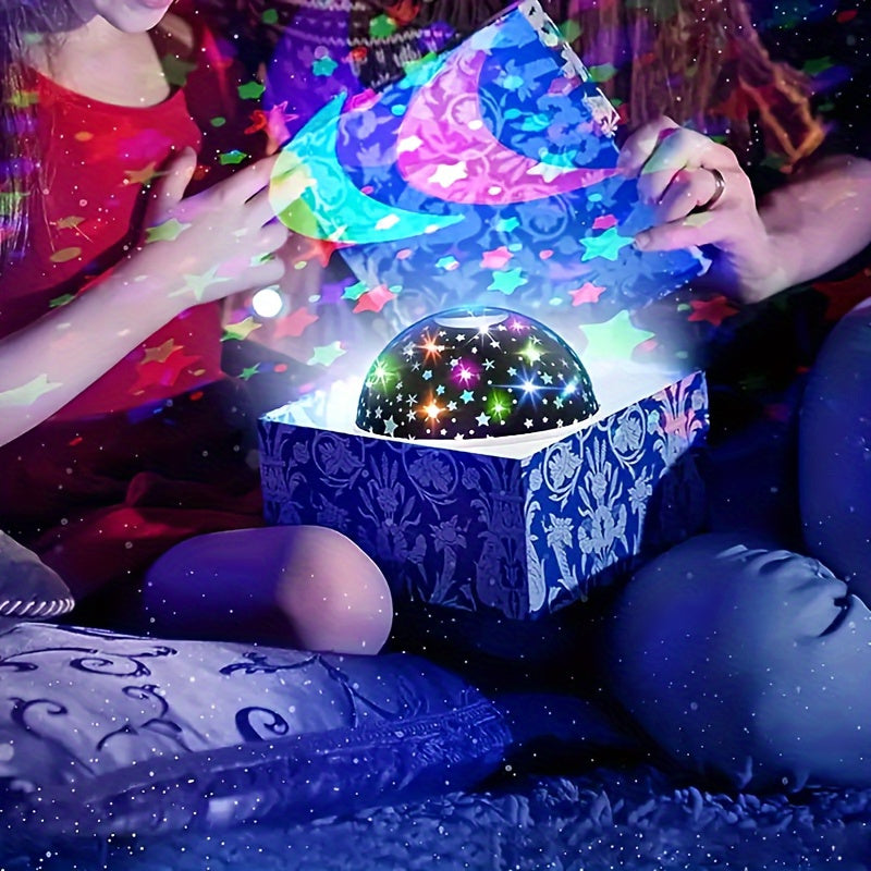 StarGlow - LED Sternprojektor Nattlampa med Justerbara Färger och USB-Strömförsörjning