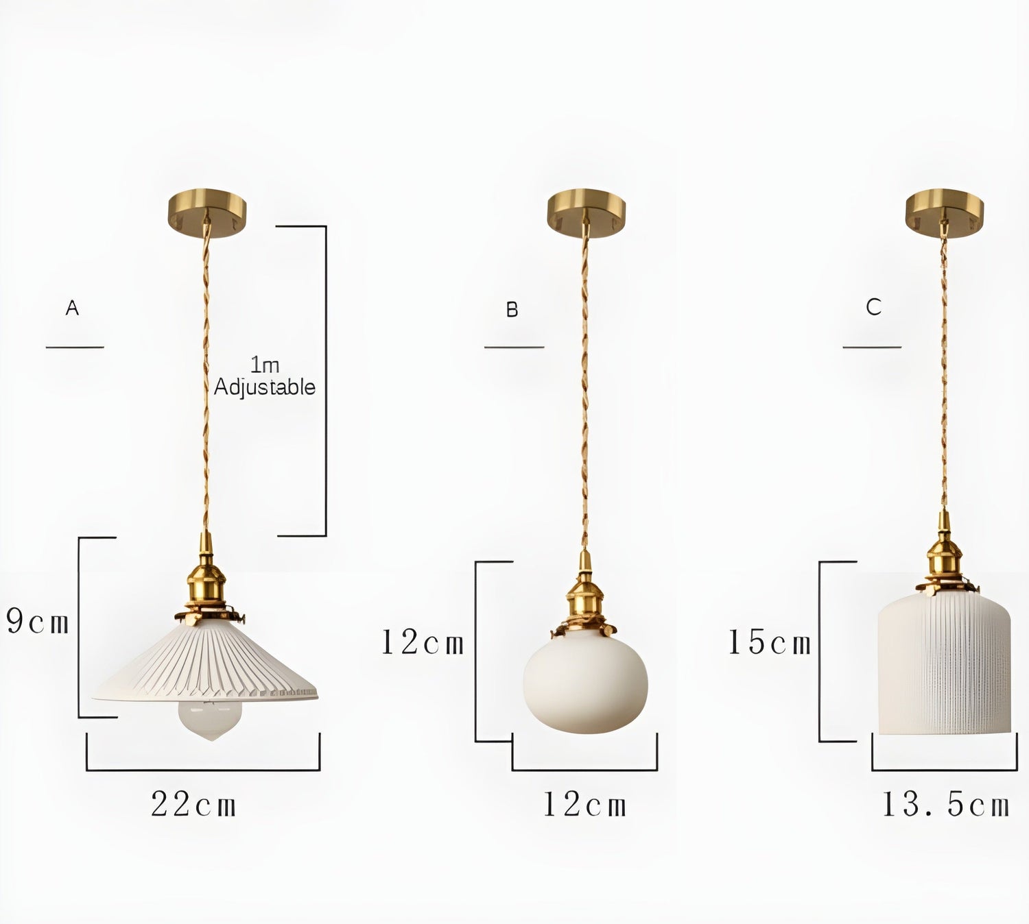 HarmonyGlow Light - Vintage-keramisk-glas-hänglampa