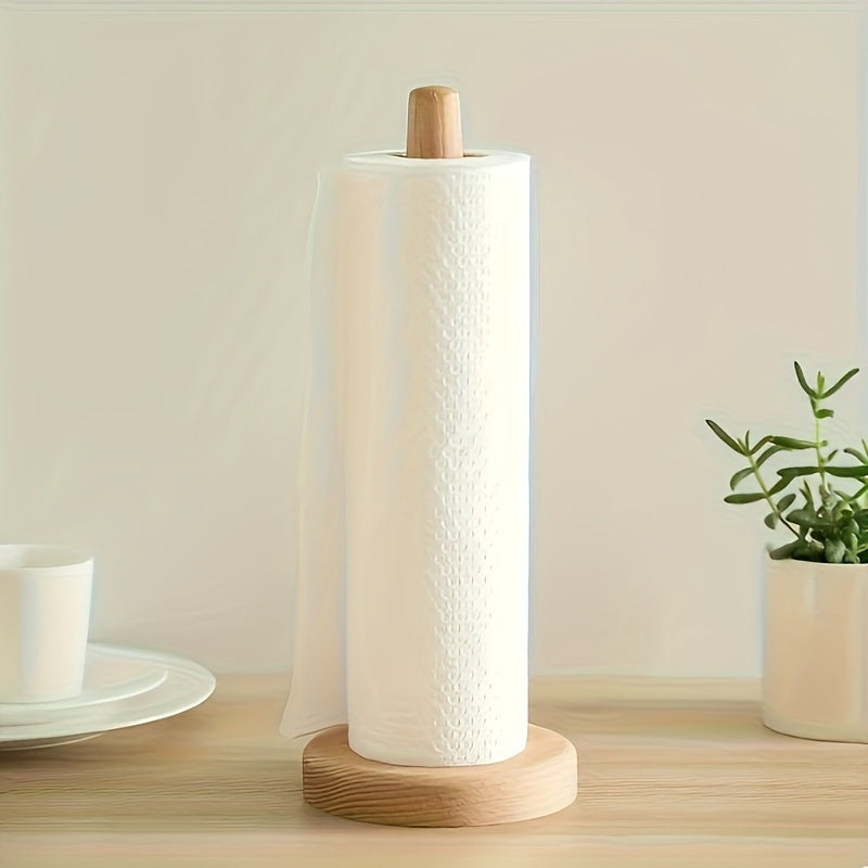 Bamboo Pappershanddukshållare med Naturlig Finish – Stilig och Praktisk för Bänkskivan