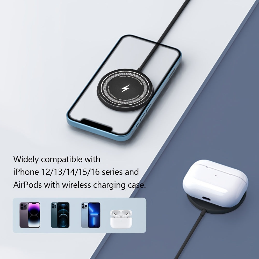 Trådlös Magnetisk Telefonladdare med USB-kabel