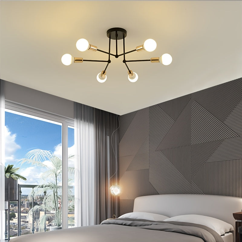 RetroLampa - Industriell 6-armad Taklampa