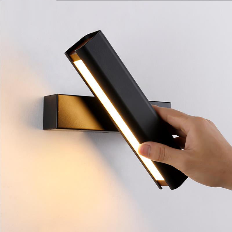 Aqsa Modern LED Vägglampa Inre Dimmbar Rektangulär Metall/Trä Vardagsrum