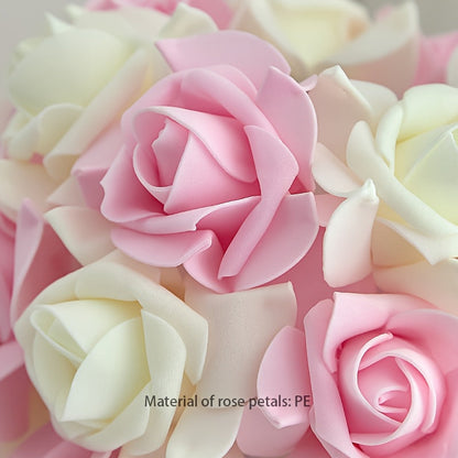 FloraGlow - Art Deco USB Rosatablett med Polerad Bas och Glödlampa