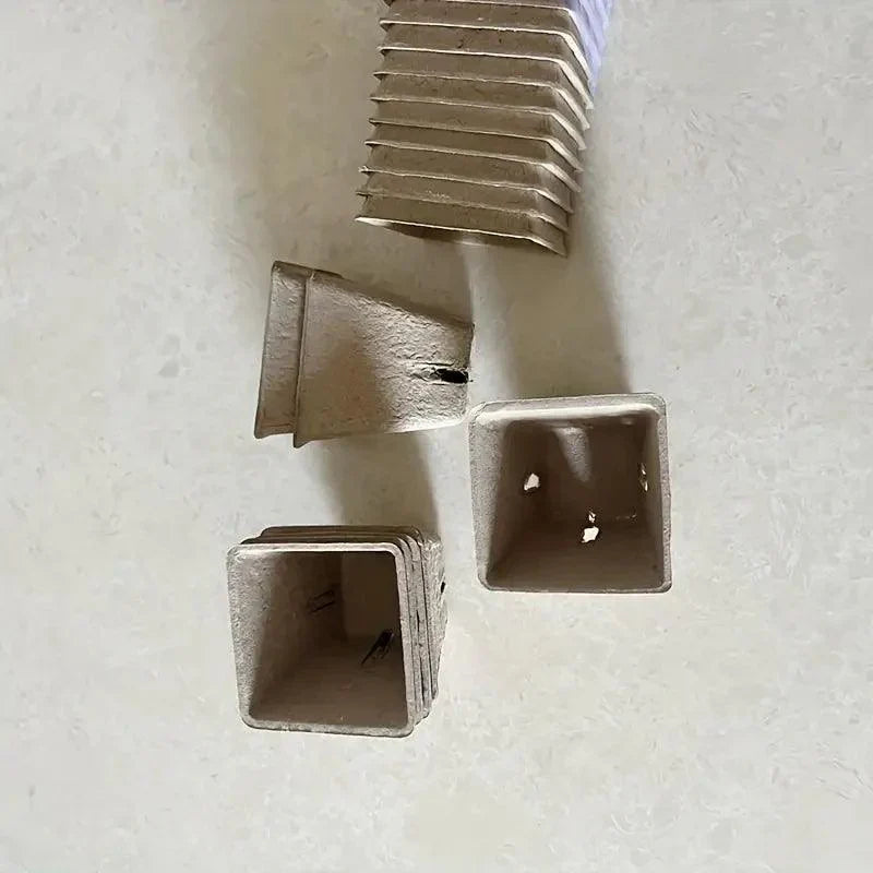 Carvallo Bio-odlingstöppar | 100 stycken | 5,99 cm | Biologiskt nedbrytbara & med dräneringshål | För grönsaker, örter & blommor