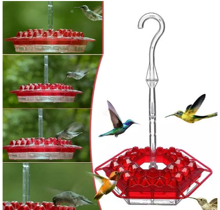 Kolibri Matare Röd Plast Hängande Fågelmatare