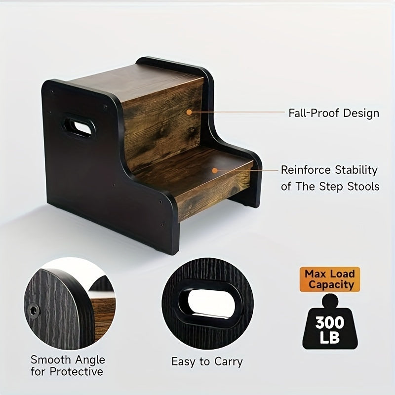 Rustik Trä Stapelbar Pall - För Bekvämlighet och Säkerhet