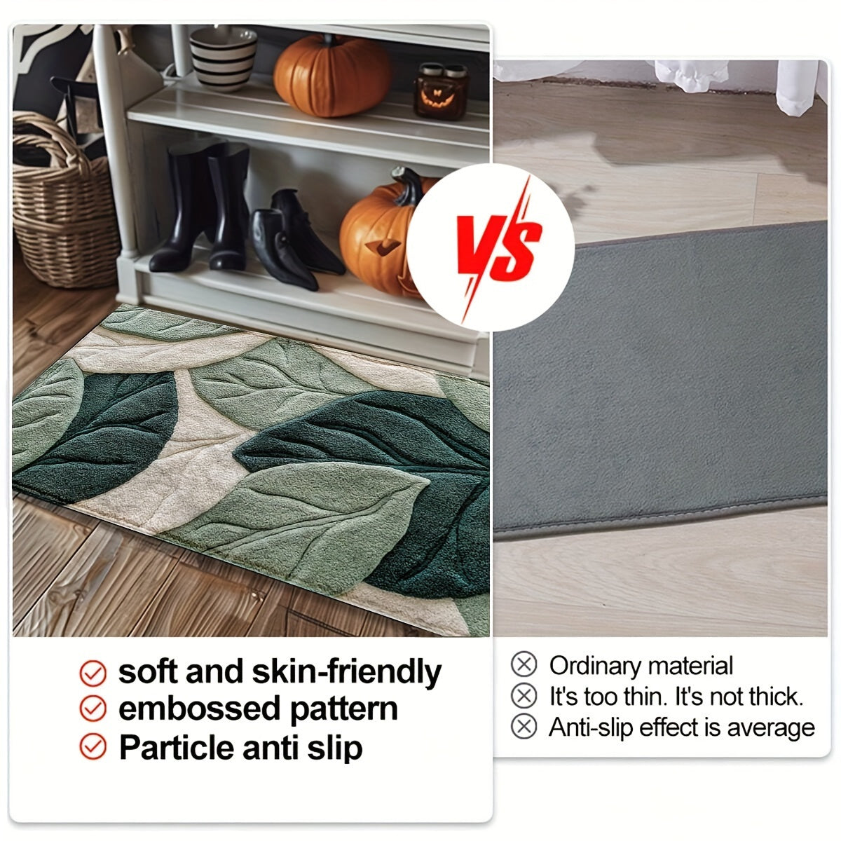 Leaf Badmatta – Absorberande, Plyschig och Bekväm för Badrummet