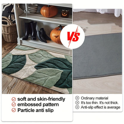Leaf Badmat – Absorberande, Plysch och Bekväm för Badrummet