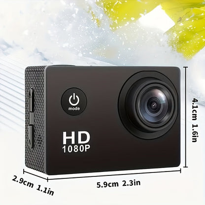 Actionkamera med HD-video och vidvinkelobjektiv