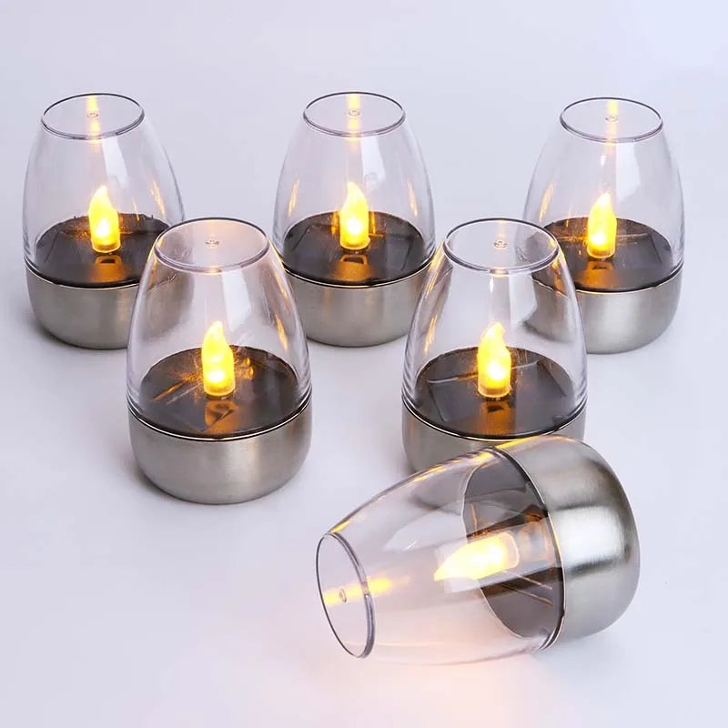 SolarFlame - Vattentäta LED-ljus för utomhusbruk, solenergi &amp; flamlös