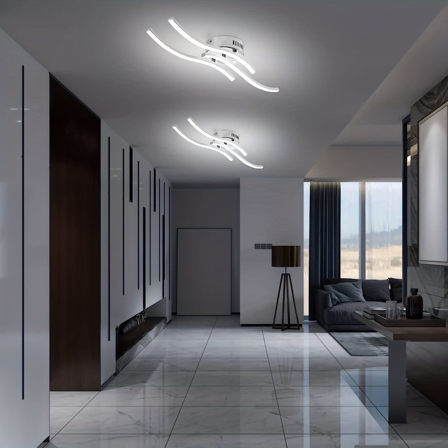 LumaCurve - Dimbar LED Plafondlampa med Elegant Kurvdesign