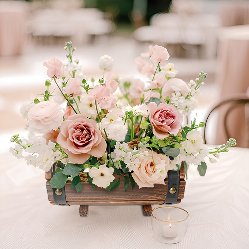 Vintage Träplanteringsset – Robust Ögonfångare för Inomhus och Utomhus