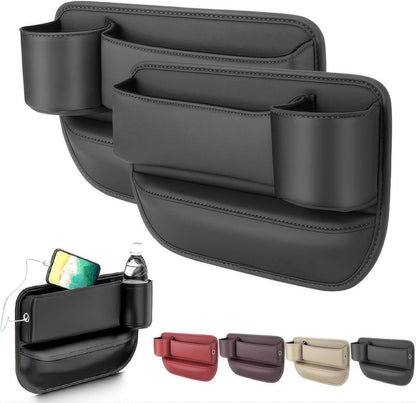 Bilstolssömsfyllare och organisatör för förare och passagerare 2-pack