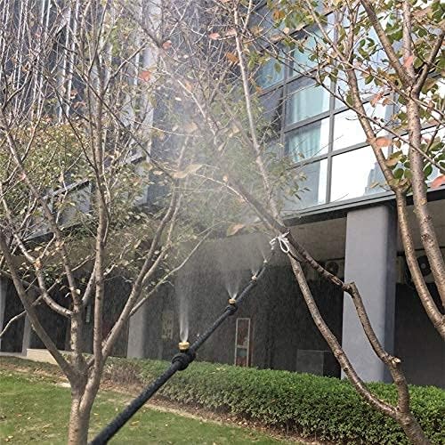 Sprinklersystem – Vattenslang med sprutmunstycken för svalkande uppfriskning i trädgården