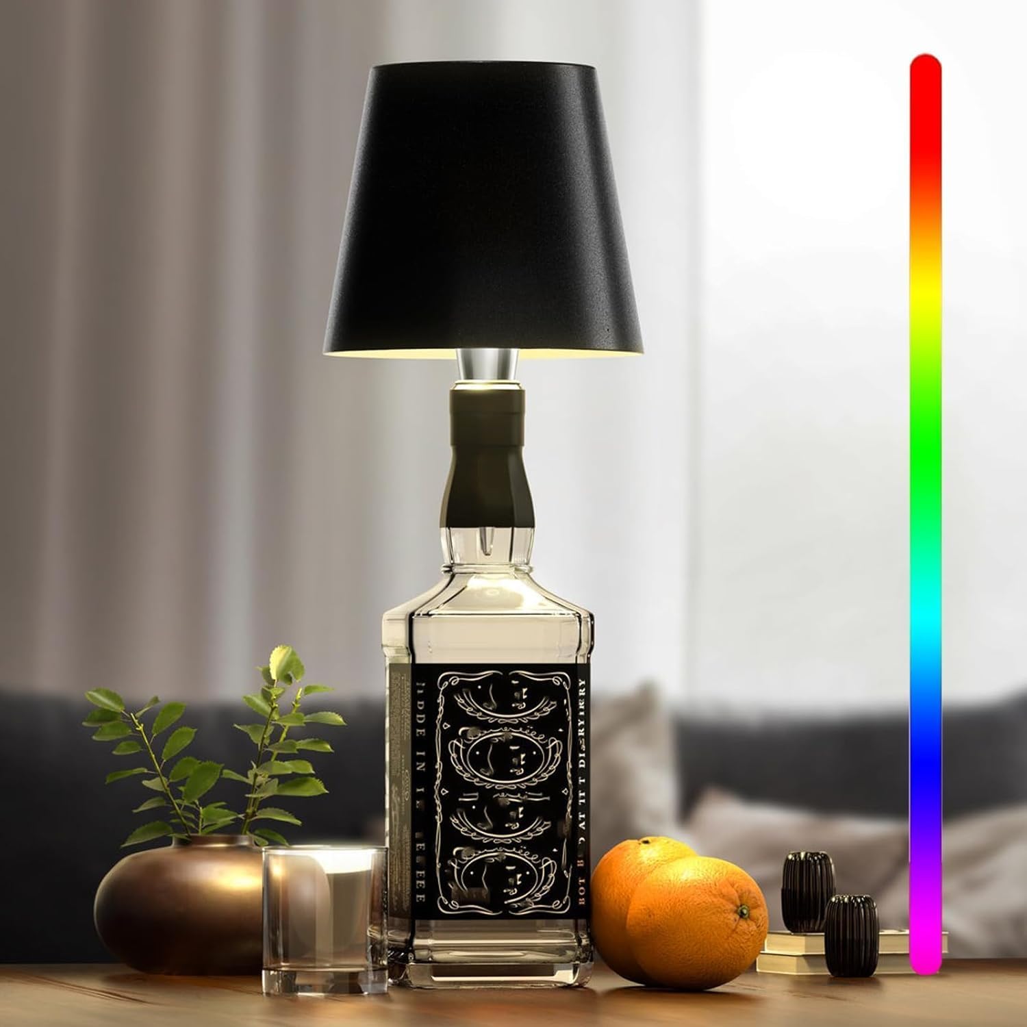 GlowBottle - LED Flee lamp med Dimbart Touchkontroll, Trådlös och Uppladdningsbar