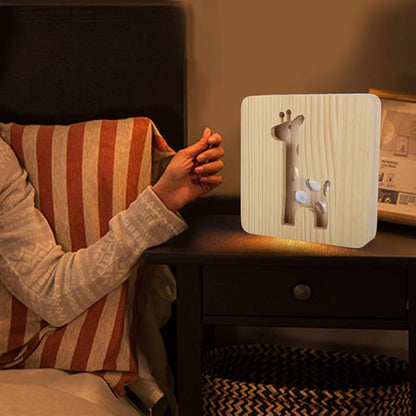 Barns nattbordslampa i trä – Varmt ljus för lugna nätter