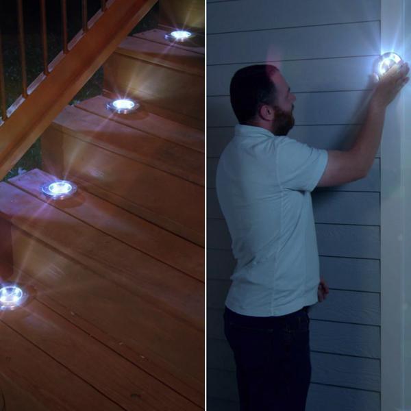 GlowDiscs – Utomhus solcellslampor, set om 8