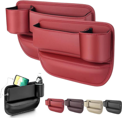 Bilstolssömsfyllare och organisatör för förare och passagerare 2-pack