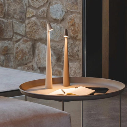 Bordslampa Modern Röd Metall LED Ljus