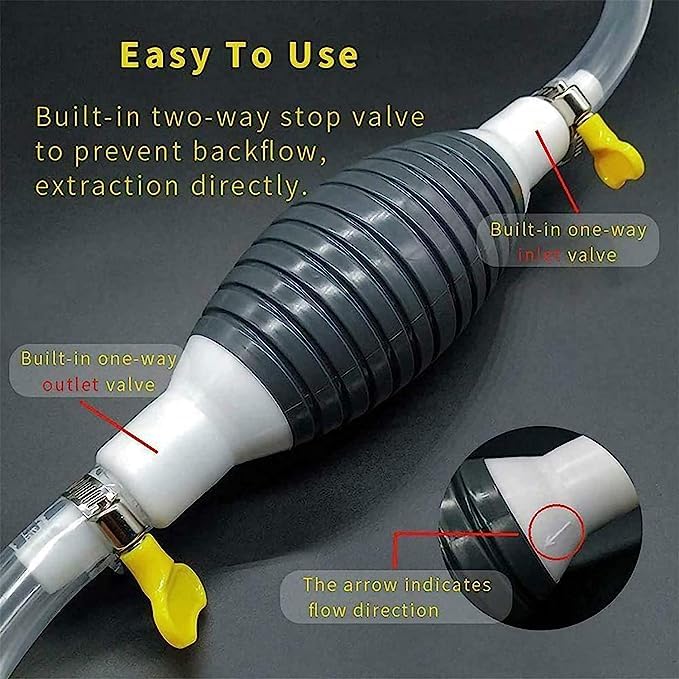 Carvallo | Vätskepump FlowMaster One | Handpump för bensin, vatten och olja | Bärbar och utan ström | För bil, båt och trädgård