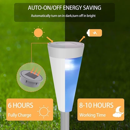 Solär LED trädgårdslampa med färgskift - Dekorativ utomhusbelysning för blomrabatter och gångvägar