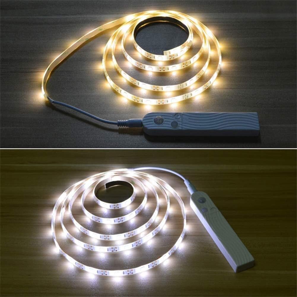 LED Ljuslister med fjärrkontroll – 2 meter flexibel strip för dekorativ belysning i skåp och hyllor
