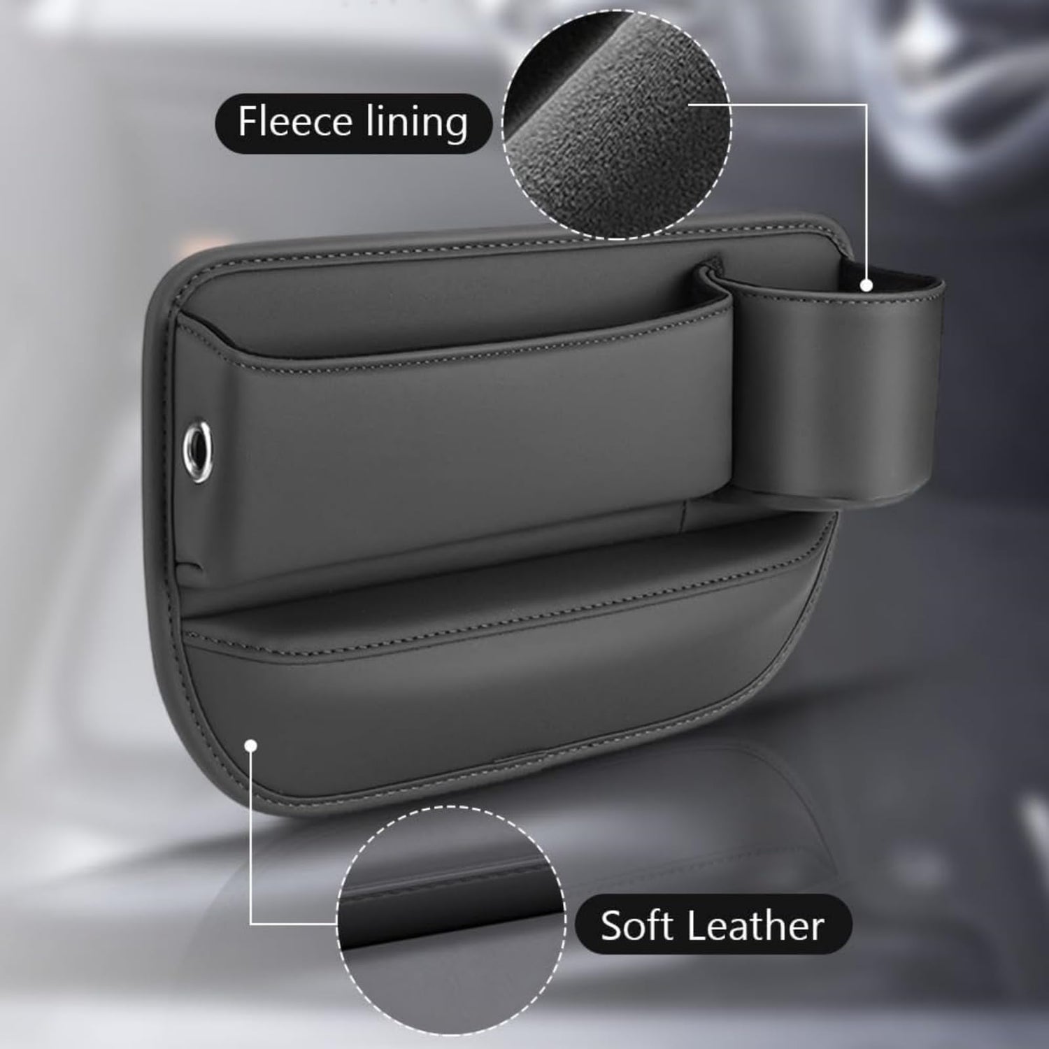 Bilstolssömsfyllare och organisatör för förare och passagerare 2-pack