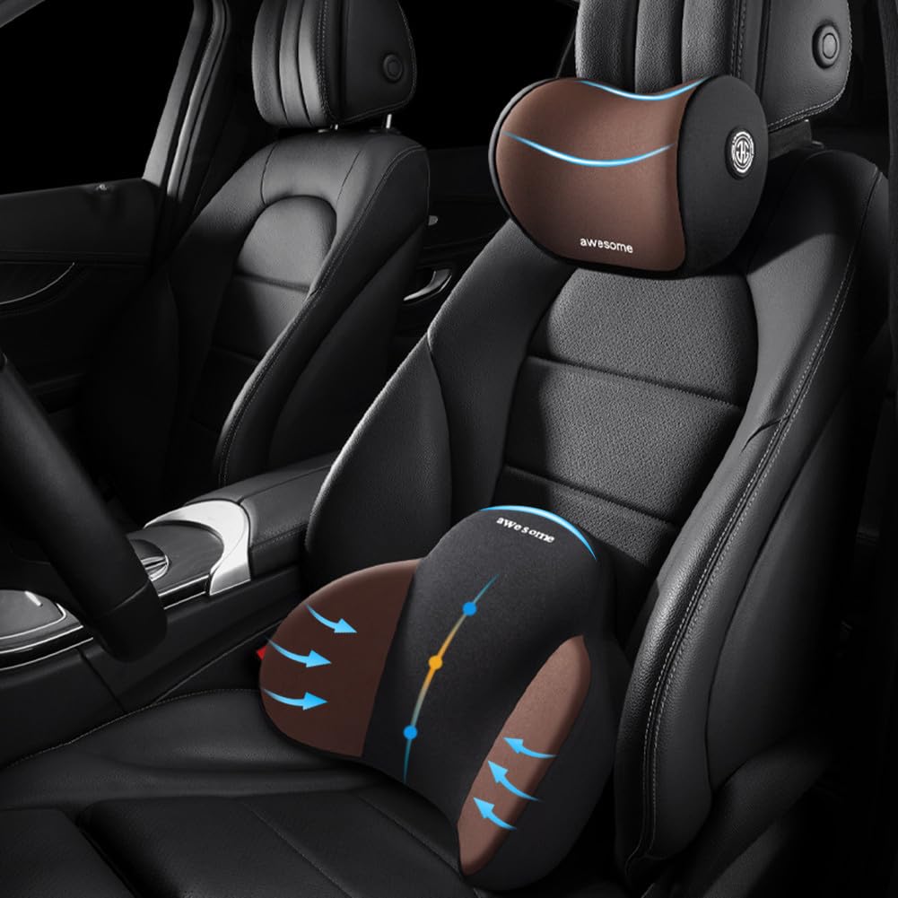 Bilstols huvudstöd &amp; ländryggsstöd kit