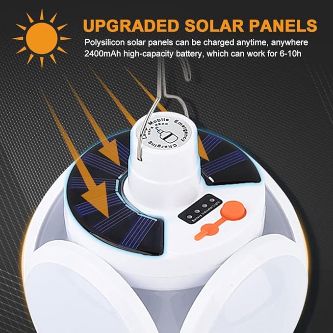 Praktisk Solär Utomhus- och Campinglampa