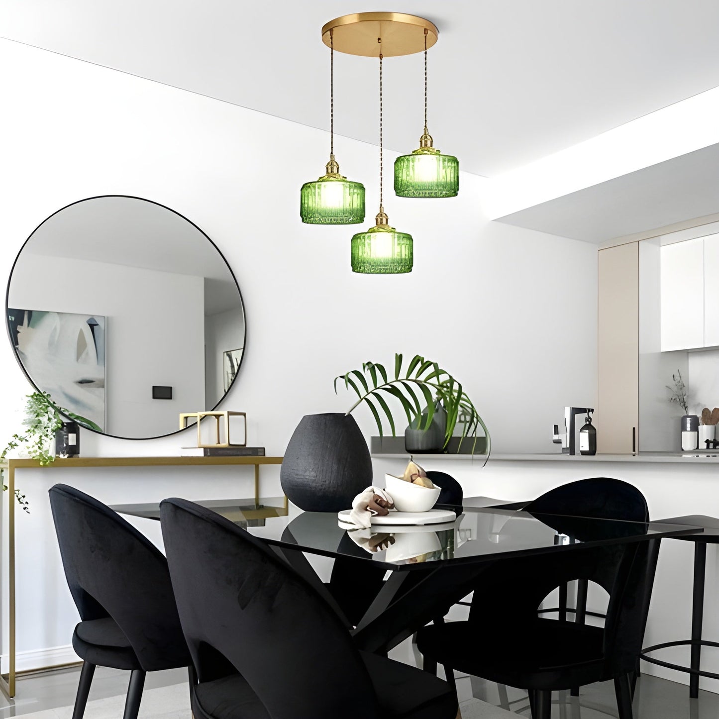 CrystalWave Light – Retro Kort Cylinder LED Hänglampa